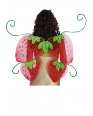 Erdbeerflügel H. ca. 70x80 cm in Beutel mit Aufhänger