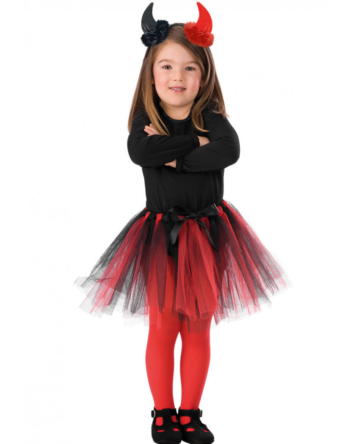 Devil Set (Skirt, Headband) In Bag