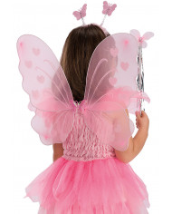 Pink Butterfly Set (Wings, Headband And Wand) In Pbh