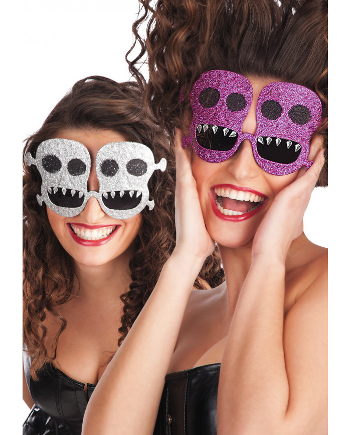 Skull Glasses W/Glitter In Pbh