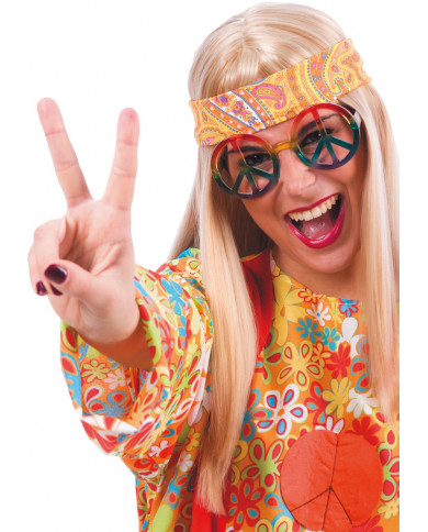 Peace and Love-Brille auf Pappkarton