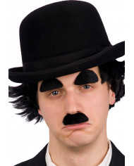 Black Moustaches And Eyebrows On Card