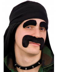 Mexican Black Moustaches And Eyebrows On Card Mexican Black Moustaches And Eyebrows On Card