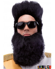 Barba nera senza baffi, realizzata in fibre sintetiche, adatta Barba nera senza baffi, realizzata in fibre sintetiche, adatta