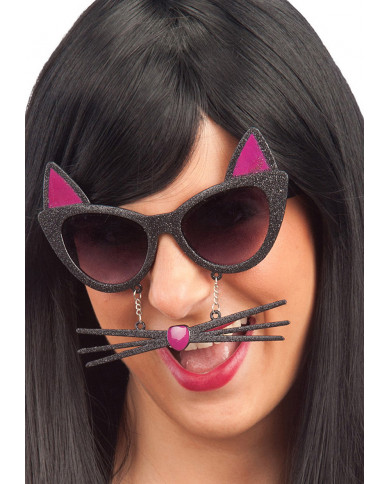 Cat Glasses On Card Cat Glasses On Card