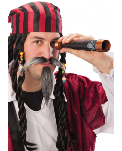 Cannocchiale da pirata in plastica lungo cm. 25. Cannocchiale da pirata in plastica lungo cm. 25.