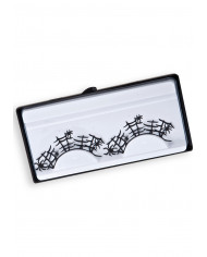 Ciglia in plastica nere raffiguranti ragni e ragnatele Le