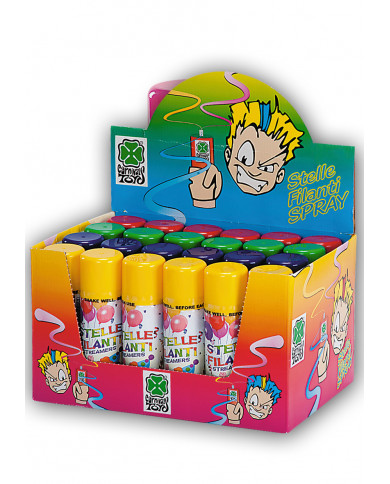 Spray Streamers Ass.Col. In Display Box