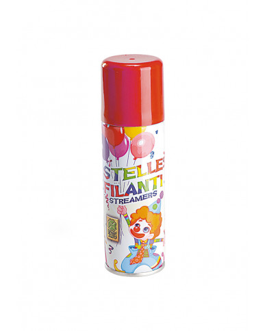 Stella filante spray, colore rosso, bomboletta da ml. 83 ca. Stella filante spray, colore rosso, bomboletta da ml. 83 ca.