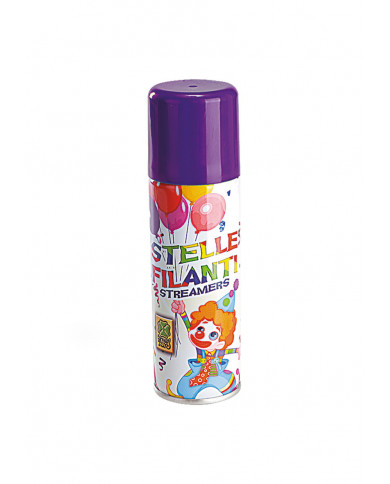 Stella filante spray, colore viola, bomboletta da ml. 83 ca. Stella filante spray, colore viola, bomboletta da ml. 83 ca.