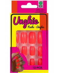 Orange fluo adhesive nails for a flashy look, perfect for Orange fluo adhesive nails for a flashy look, perfect for
