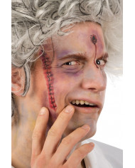 Temporary tattoos in the shape of bloody scars, an ideal horror