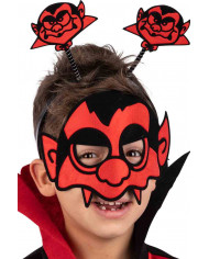 Set consisting of fabric mask and headband with antennas with