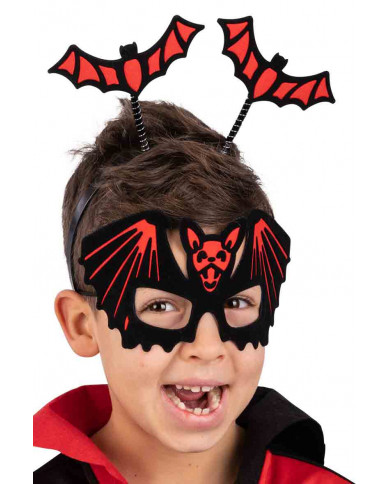 Set consisting of fabric mask and headband with antennas with Set consisting of fabric mask and headband with antennas with