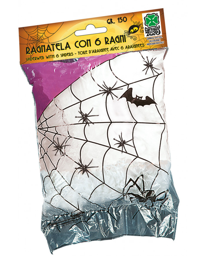 White Big Spiderweb W/6 Spiders In Pb Gr.150