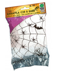 White Big Spiderweb W/6 Spiders In Pb Gr.150