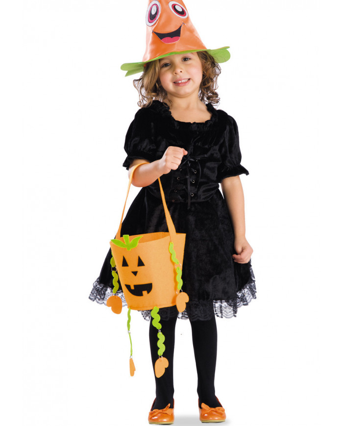 Pumpkin Felt Bag 31Cm. Hight W/Header