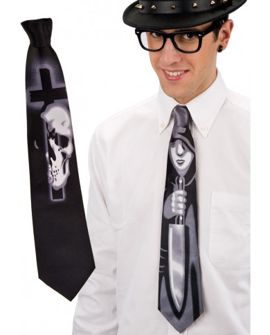 Corbata Halloween de modelos surtidos en bolsa con solapa de cartón