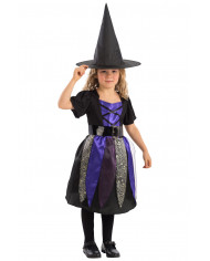 Costume da streghetta per bambina. Composto da un abito in