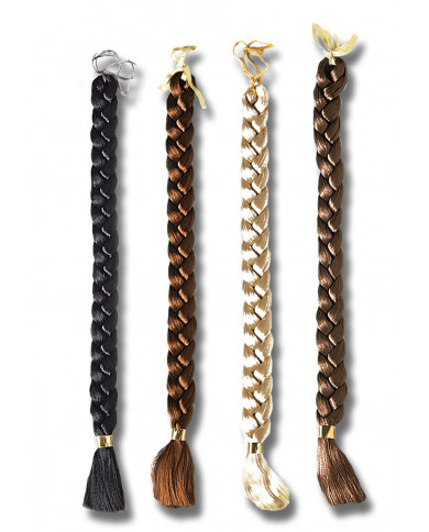 Tresse couleurs assorties, longueur 50 cm environ dans une pochette Tresse couleurs assorties, longueur 50 cm environ dans une pochette