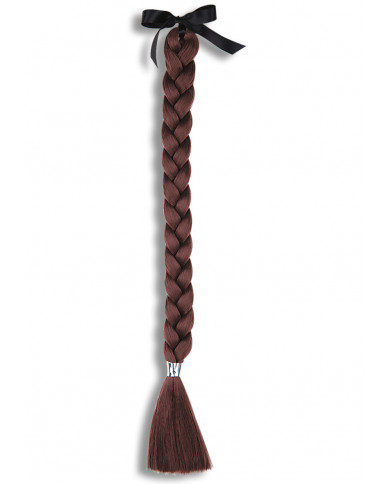 Tresse brune, longueur 50 cm environ dans une pochette Tresse brune, longueur 50 cm environ dans une pochette