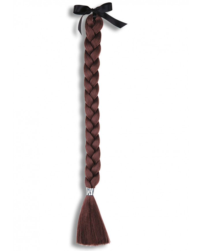 Tresse brune, longueur 50 cm environ dans une pochette Tresse brune, longueur 50 cm environ dans une pochette