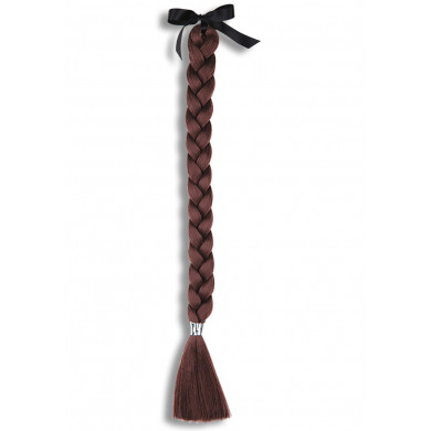Trenza castaña de unos 50 cm de largo en bolsa