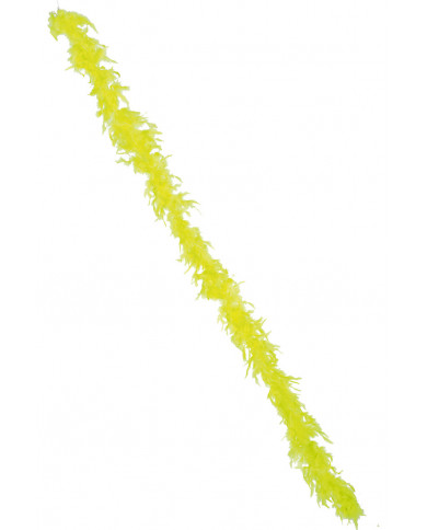 Yellow fluo feather boa for a whiff of joy and color that will