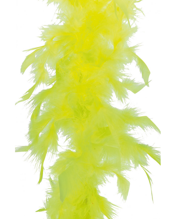 Yellow fluo feather boa for a whiff of joy and color that will