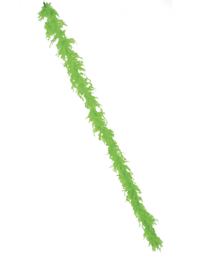 Green fluo feather boa for a whiff of joy and color that will