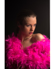 Pink fluo feather boa for a whiff of joy and color that will