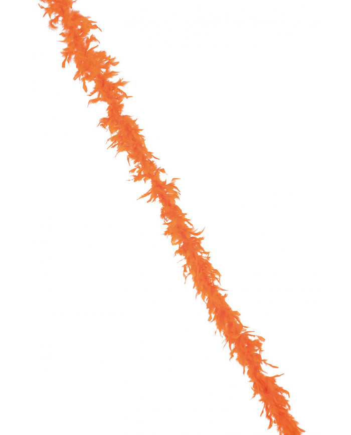 Orange fluo feather boa for a whiff of joy and color that will