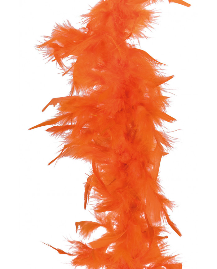 Orange fluo feather boa for a whiff of joy and color that will
