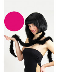 Boa orné de plumes bon marché fuchsia, longueur 180 cm environ (15 g