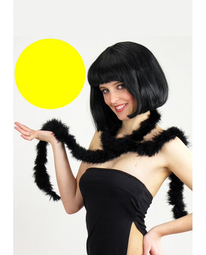 Boa orné de plumes bon marché jaune, longueur 180 cm environ (15 g
