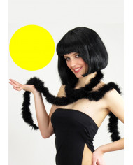 Boa orné de plumes bon marché jaune, longueur 180 cm environ (15 g