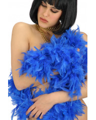 Boa de plumes luxe bleu, longueur 180 cm environ (55 g environ) avec Boa de plumes luxe bleu, longueur 180 cm environ (55 g environ) avec