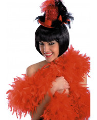 Red Extra Luxury Feathers Boa, L.Cm.180, Gr.80, In Pbh