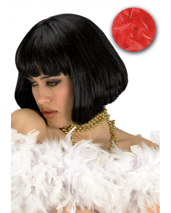 Boa de plumes bon marché rouge, longueur 180 cm environ (40 g