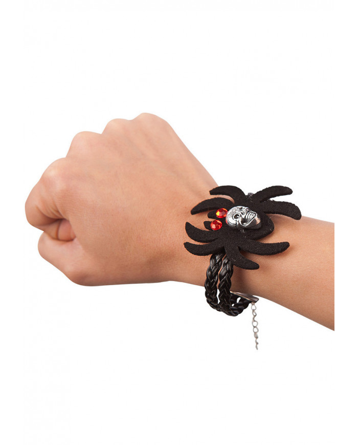 Bracelet With Spider And Skull On Header