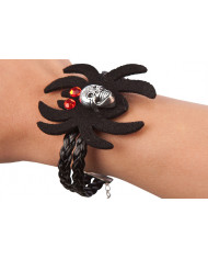 Bracelet With Spider And Skull On Header