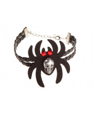 Bracelet With Spider And Skull On Header