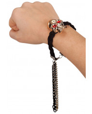 Bracelet With Chains And Skull On Header