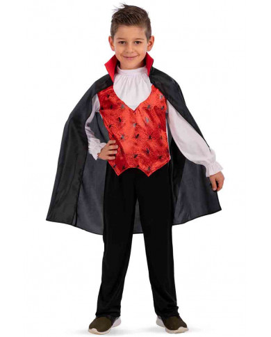 Dracula costume for kid made up of tunic, pants and cape in Dracula costume for kid made up of tunic, pants and cape in