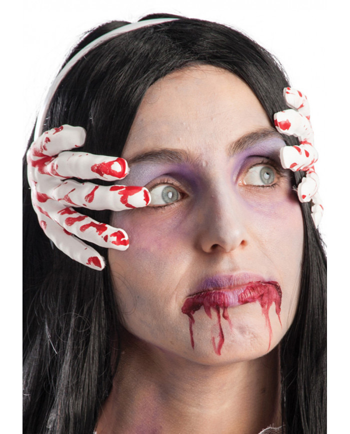 Headband With Bloody Hands W/Header