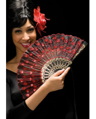 Black Fan With Decorations In Pbh