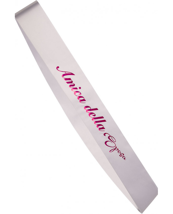 White band with AMICA DELLA SPOSA writing, perfect for all the White band with AMICA DELLA SPOSA writing, perfect for all the