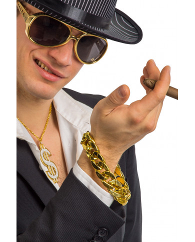 Chain bracelet in golden plastic, whether you are a sheik or a