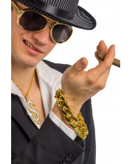 Bracciale a catena in plastica dorata, accessorio ideale per