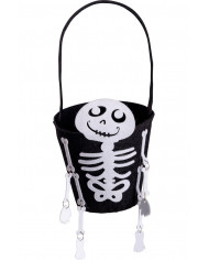 Fun and original skeleton bucket bag in felt to be filled with Fun and original skeleton bucket bag in felt to be filled with